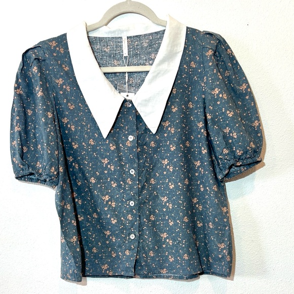 NWT Rylee + Cru Julie Floral Blouse Top Size M - Picture 3 of 9